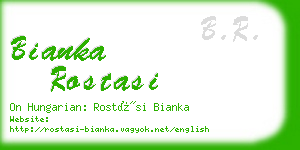 bianka rostasi business card